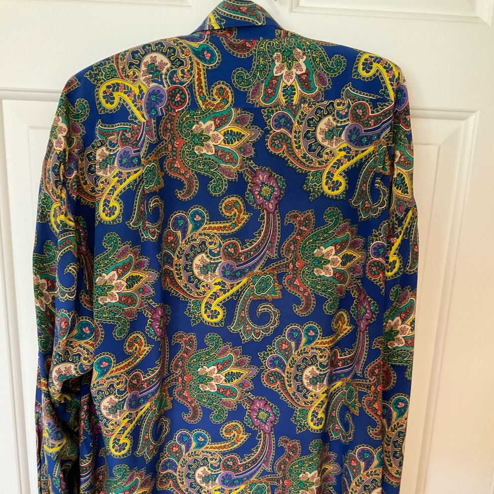 Ralph Lauren Multicolor Paisley Silk Blouse
